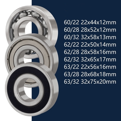 Cuscinetto a sfera a scanalatura profonda 60/22 60/28 60/32 62/22 62/28 62/32 63/22 63/28 63/32 per miniere