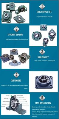 Classificazione di precisione P5 cuscino blocco cuscinetto KP004 per porta cuscinetti in acciaio cromo GCR15