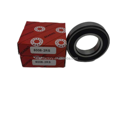 Cuscinetti a sfera a scanalatura profonda per motociclette 6006-2RS Copper Cage e certificati ISO9001 2008