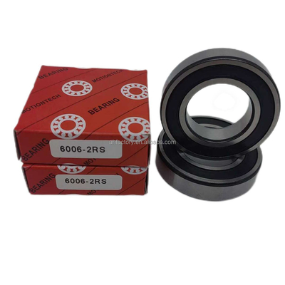 Cuscinetti a sfera a scanalatura profonda per motociclette 6006-2RS Copper Cage e certificati ISO9001 2008