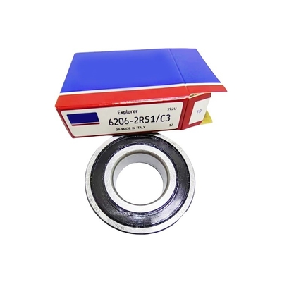 Legamenti a sfera a scanalatura profonda SKF in acciaio cromato a fila singola 6206-2RS1/C3