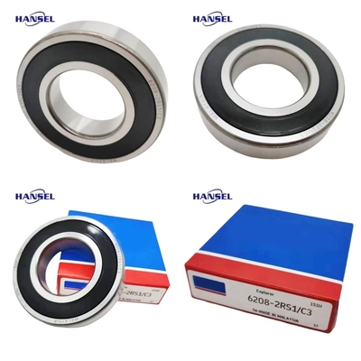 Lungo ciclo di vita Miniatura 6208 2RS1/C3 Cuscinetti a sfera a scanalatura profonda con spazio libero C2 per S K F