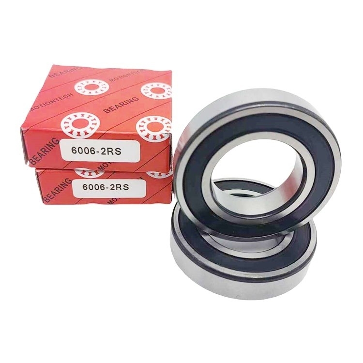 P6 Rating di precisione Long Life Cuscinetti a sfera a scanalatura profonda in acciaio al carbonio Serie 6006-2RS